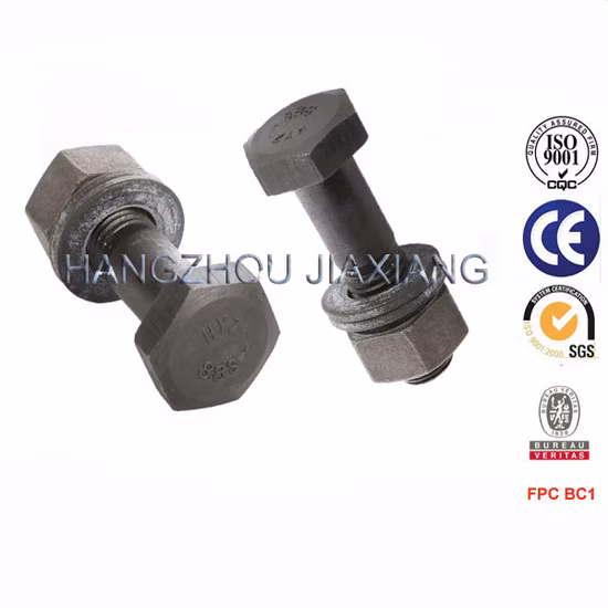 ASTM F3125 Inch Size Bolt ASTM A490 Type 1 Steel Structural Bolt /Steel Bridge Bolt/HDG Bolt/Galvanized Bolt with A563 Nut/F436 Washer